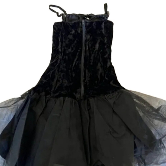 NEW ~ LEG AVENUE ~ WOMEN'S BLACK GOTHIC NYMPH DRESS COSTUME HALLOWEEN SZ. M/L - Picture 3 of 4